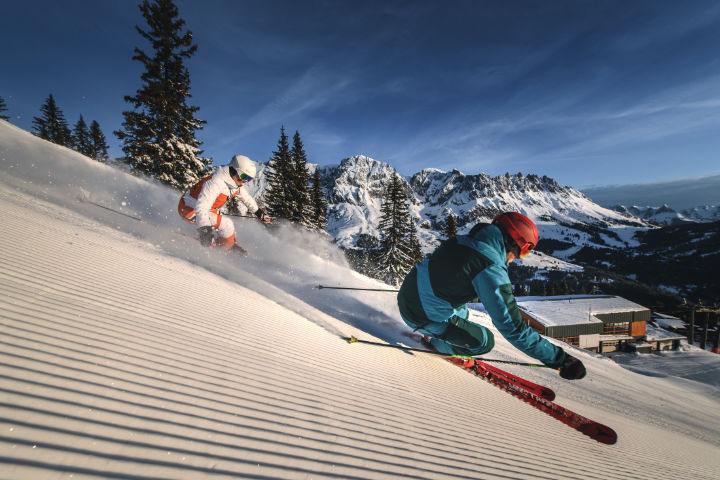 Skigebiet Pistenabfahrt